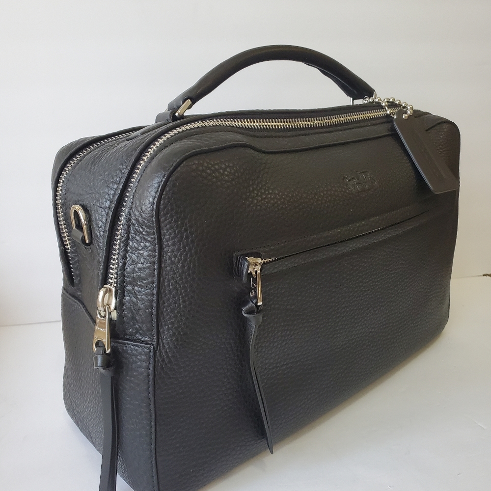 Coach Bleecker large toaster black satchel. New